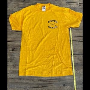 Vintage Fruit of The Loom Best Tee Shirt Silver Beach Lifeguard Rowing M